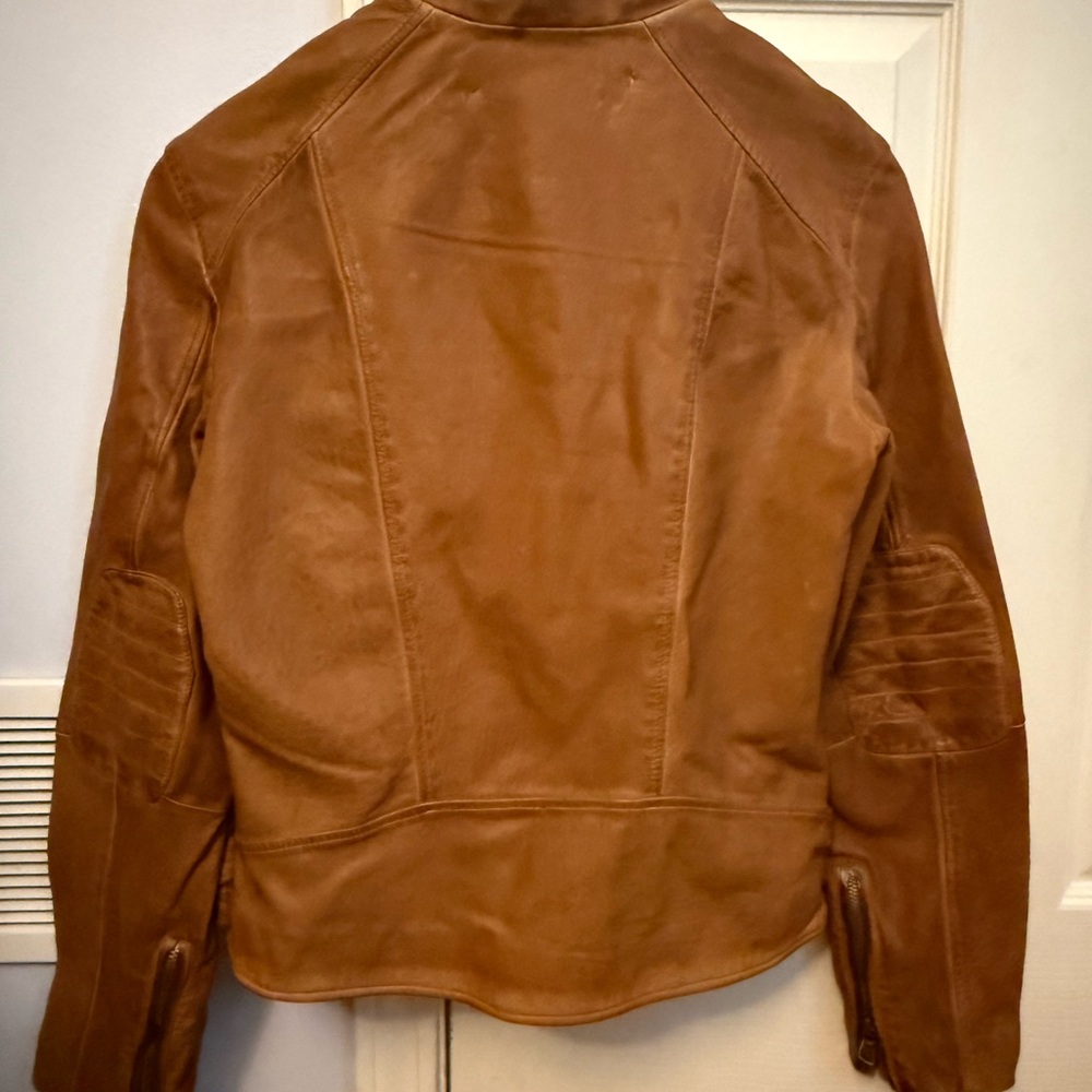 Ralph Lauren Tan Leather Jacket - Picture 9 of 10
